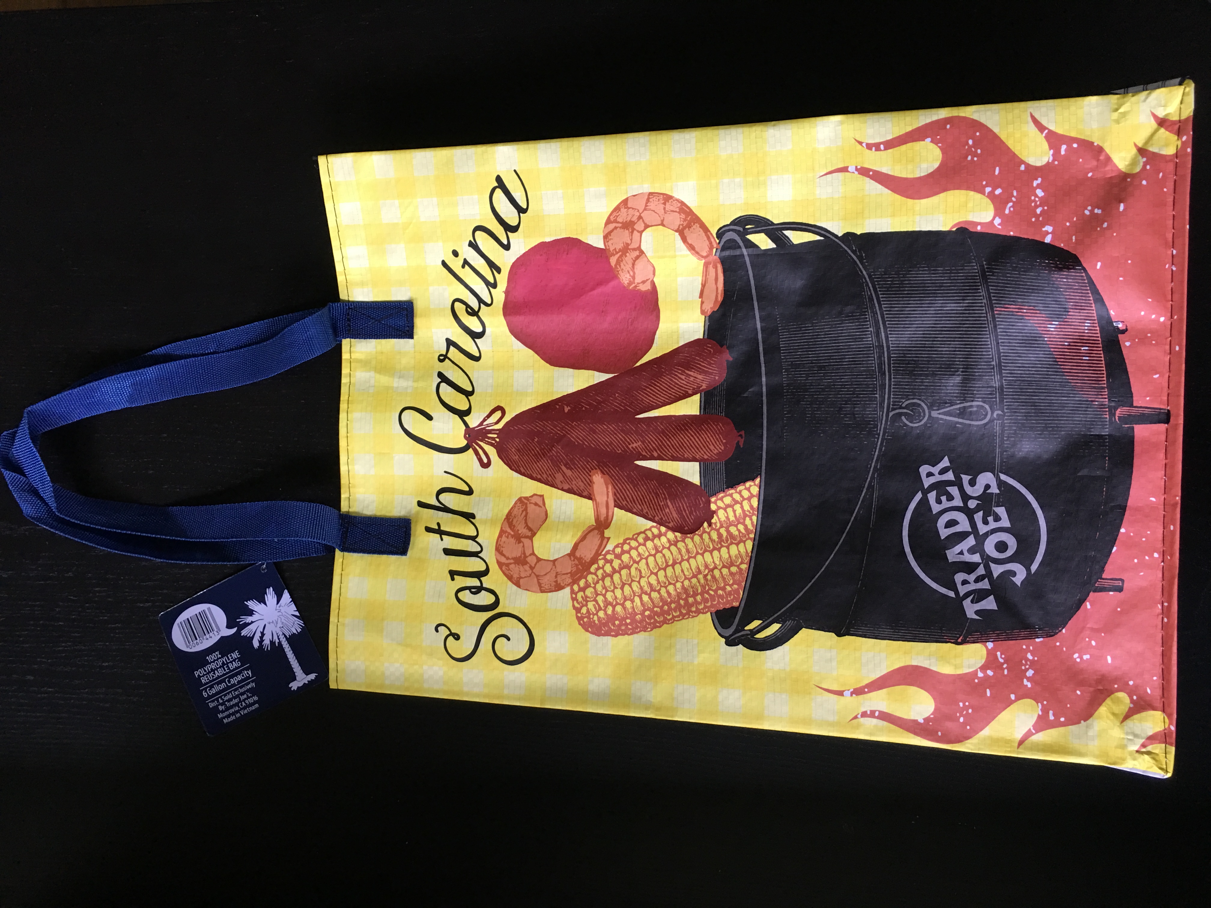 Trader Joe’s Reusable Grocery Tote Bag from South Carolina New Design
