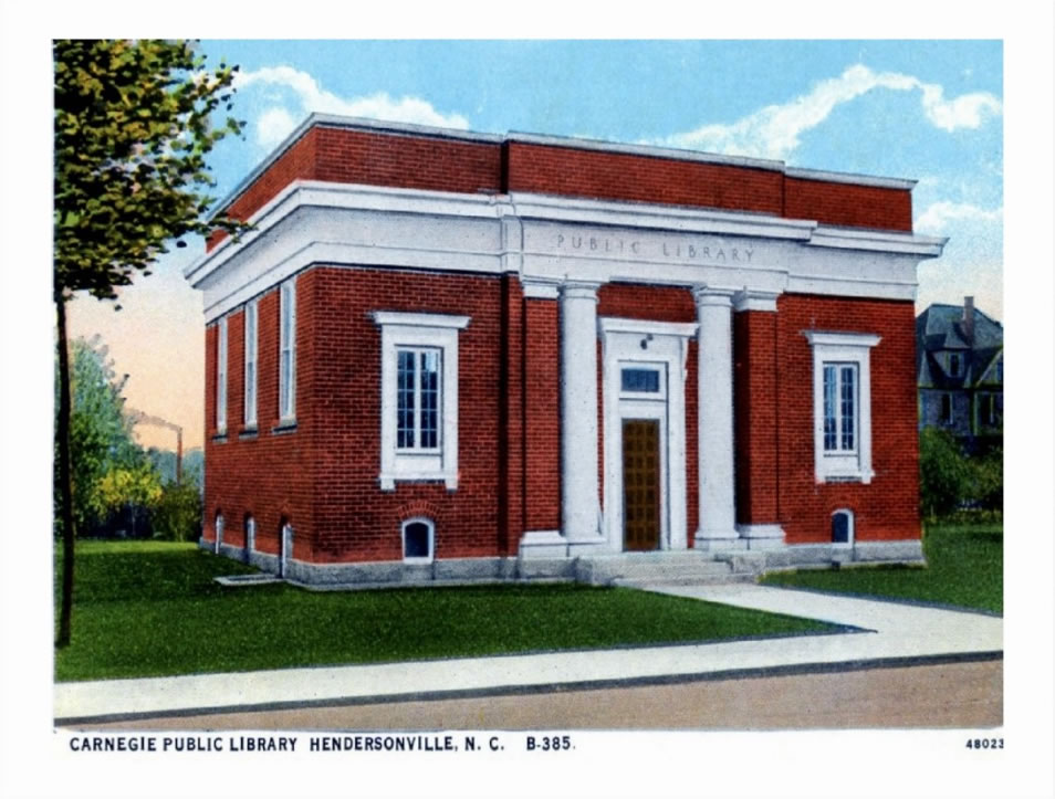 Carnegie Library in Hendersonville, NC Greetings from the Past