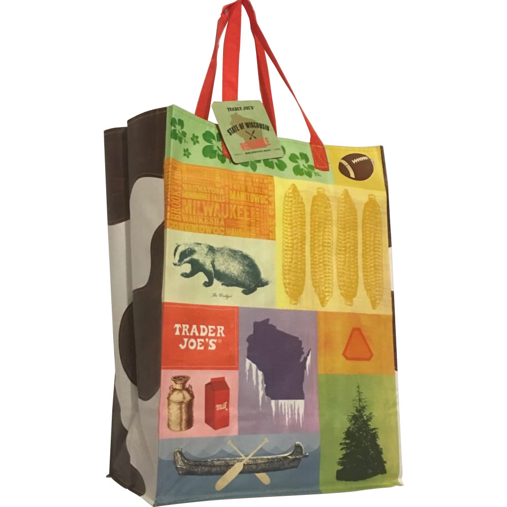 Details about   Trader Joes Reusable Market Shopping Bag Chicago 6 Gallon 12x16x7 Inches 