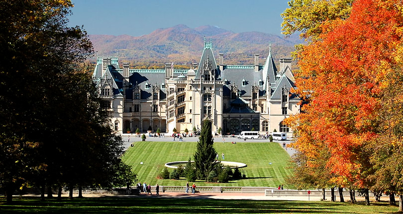 Autumn at the Biltmore Estate, North Carolina near Meadowbrook Log Cabin Photo by R. L. Terry